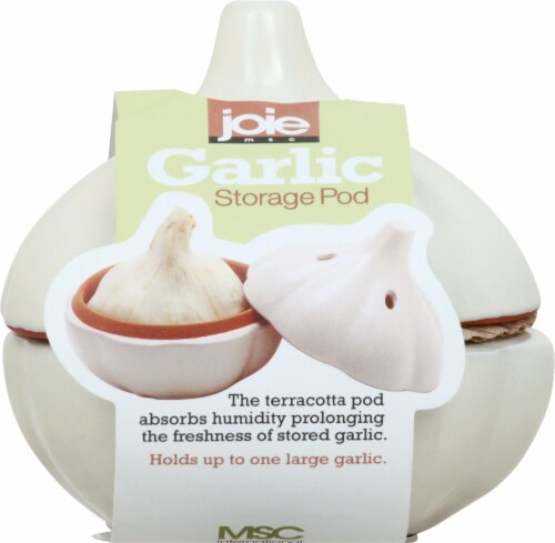 Joie Terracotta Garlic Fresh Pod - White Perspective: back