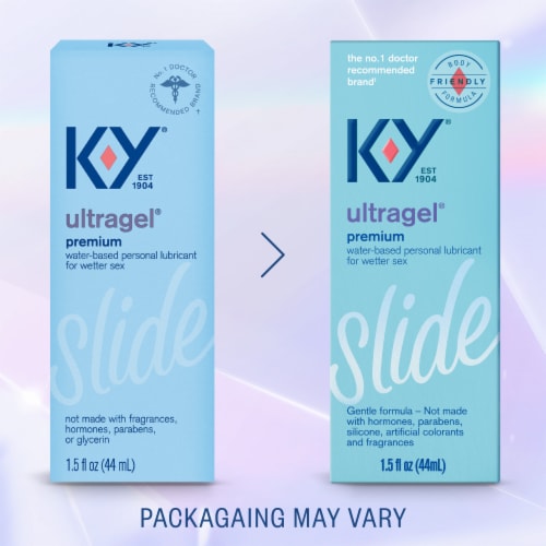 K-Y® Ultragel® Unique Water-Based Liquid Personal Lubricant Perspective: back