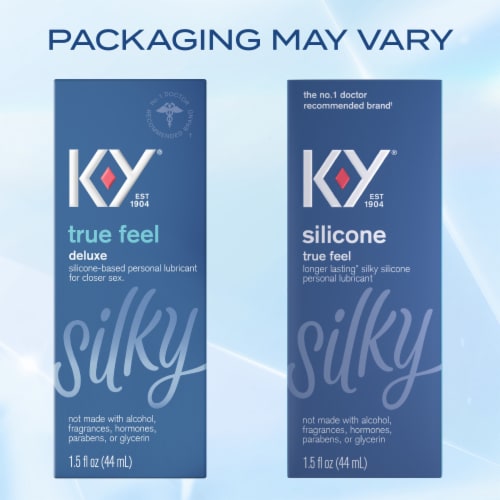 K-Y True Feel Lube Personal Lubricant, Silicone-Based Formula, Safe to Use with Condoms, For Couples Perspective: back