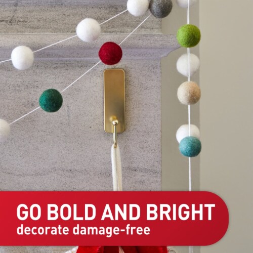 3M 118827 Medium Satin Brass Hook Perspective: back