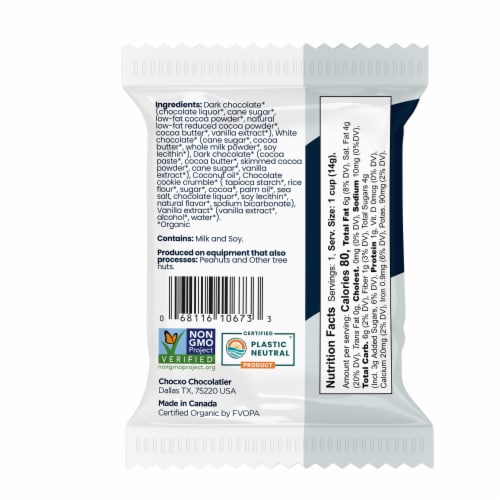 Chocxo® Simply Better Chocolate Dark Organic Cookies & Creme Cups Perspective: back