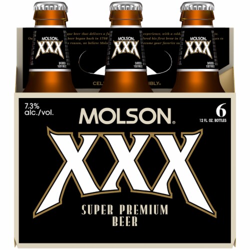 Molson® XXX Super Premium Beer Perspective: back