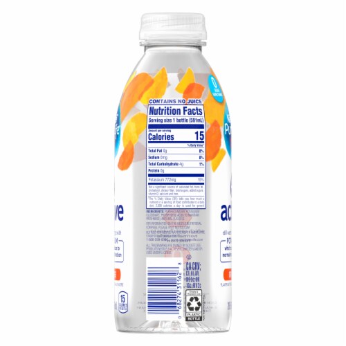 Pure Life® Active Orange Purified Bottled Water Perspective: back
