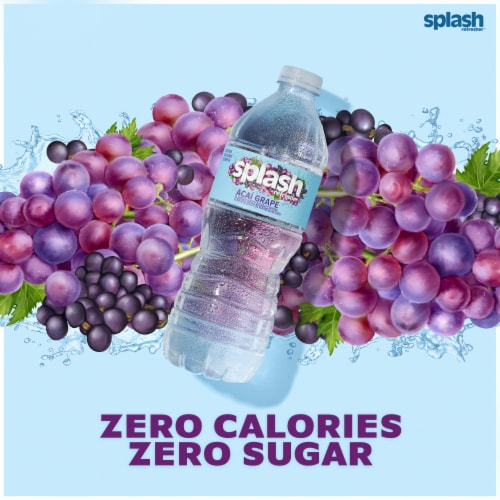 Splash Blast™ Acai Grape Flavored Bottled Water Perspective: back