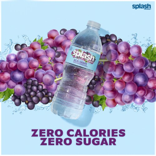 Splash Blast™ Acai Grape Flavored Bottled Water Perspective: back