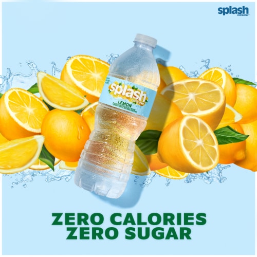 Splash Blast™ Lemon Flavored Bottled Water Perspective: back