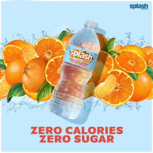 Splash Refresher Mandarin Orange Flavored Water Bottle Perspective: back