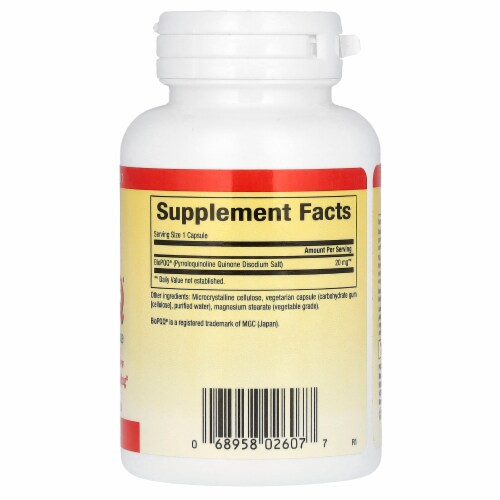 Natural Factors BioPQQ Pyrroloquinoline Quinone, 30 Capsules Perspective: back