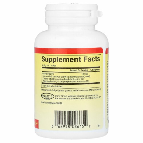 Natural Factors Phosphatidylserine (PS), 30 Soft Gels Perspective: back