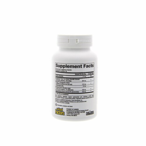 Natural Factors 3 Brains Serene Mind, 120 Vegetarian Capsules Perspective: back