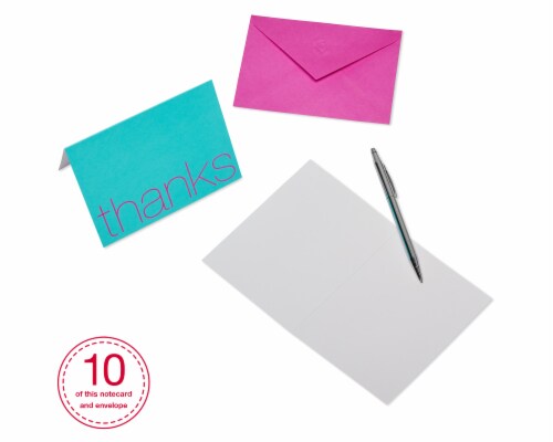 American Greetings Bold Multicolored Thank-You Cards with Envelopes Perspective: back