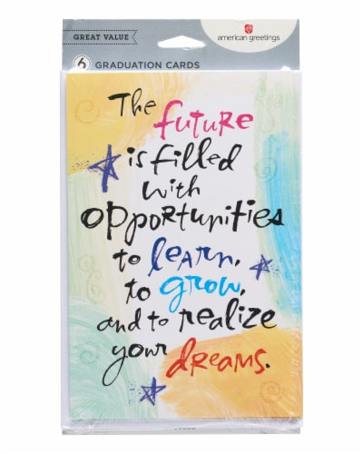 American Greetings Future Graduation Greeting Cards with Glitter Perspective: back