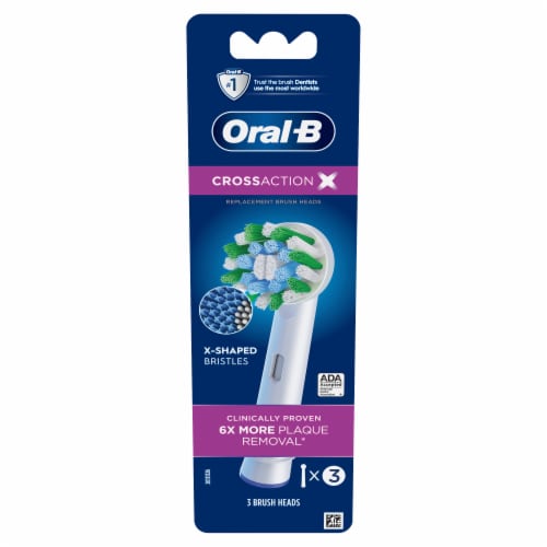 Oral-B CrossAction Electric Toothbrush Replacement Brush Heads Perspective: back