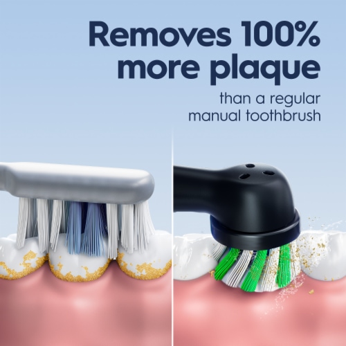 Oral-B 1000 Cross Action Rechargeable Black Electric Toothbrush Perspective: back