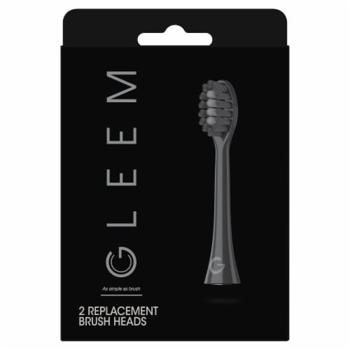Gleem Black Toothbrush Refill Head Perspective: back