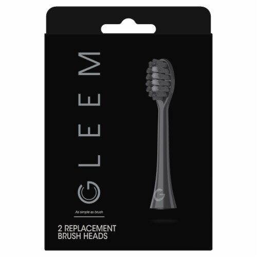 Gleem Black Toothbrush Refill Head Perspective: back