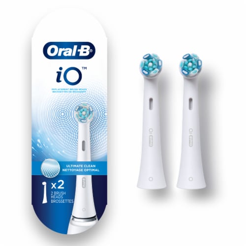 Oral-B iO Ultimate Clean Replacement Brush Heads, White, 2 count Perspective: back