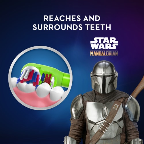 Oral-B® Star Wars™ The Mandalorian Kids Battery Toothbrush Perspective: back