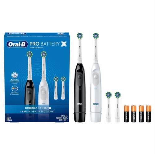 Oral-B Pro Advantage Battery Power Toothbrush (2 Handles + 4 Brush Heads) Perspective: back