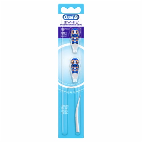 Oral-B 3D White Battery Power Toothbrush Replacement Heads Perspective: back