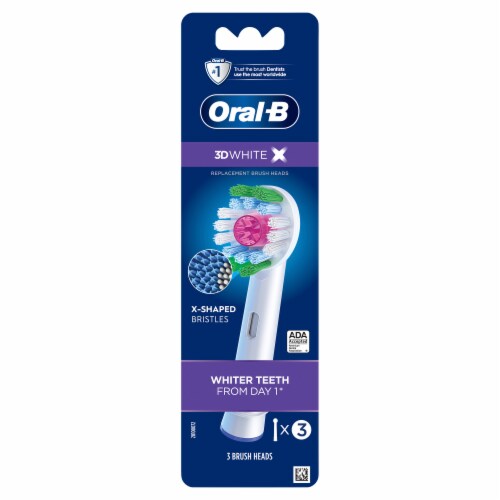 Oral-B 3D White Electric Toothbrush Replacement Brush Heads Perspective: back