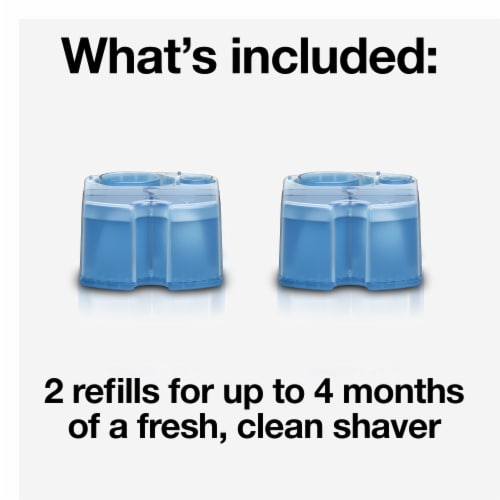 Braun Clean & Renew Lemon Fresh Scented Cleaner Solution Refill Cartridges Perspective: back