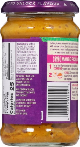 Patak's Medium Mango Pickle Relish Perspective: back