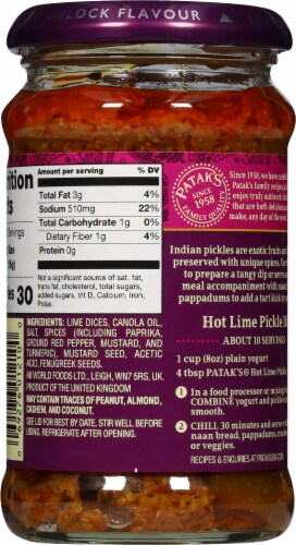 Patak's® Hot Lime Lime Pickle Relish Perspective: back