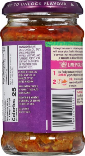 Patak's Medium Lime Pickle Relish Perspective: back