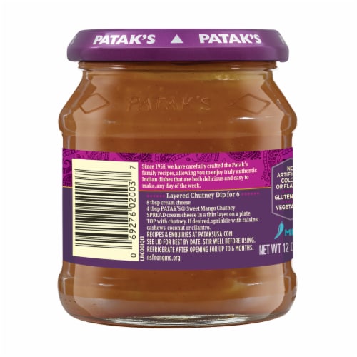 Patak's® Mild Sweet Mango Chutney Perspective: back