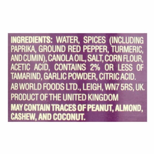 Patak's Vindaloo Concentrated Curry Paste Perspective: back