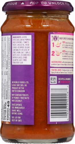 Patak's® Vindaloo Spicy Curry Simmer Sauce Perspective: back
