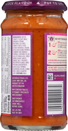 Patak's® Tikka Masala Spicy Curry Simmer Sauce Perspective: back