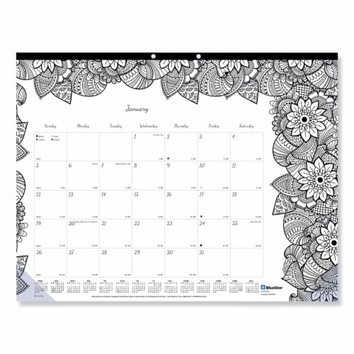 Blueline DoodlePlan Calendar C2917311 Perspective: back
