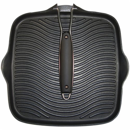 Starfrit 10 x 10 in. Grill Pan with Foldable Handle Perspective: back