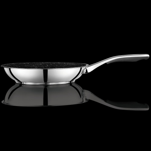 Starfrit Stainless 11 Steel Non-Stick Fry Pan with Stainless Steel Handle (034610-003-0000) Perspective: back