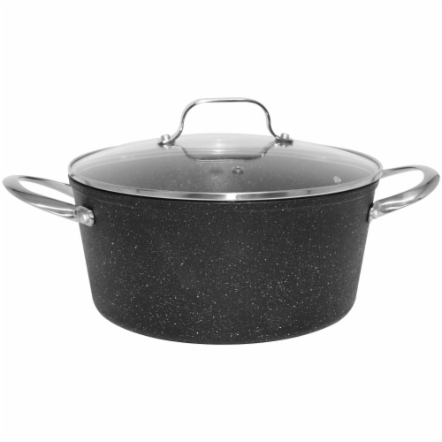 Starfrit Usa Inc Casserole 6 qt. With Glass Lid Stainless Steel & Handle Perspective: back