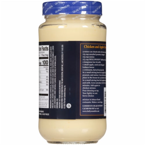 Hollywood® Safflower Mayonnaise Perspective: back