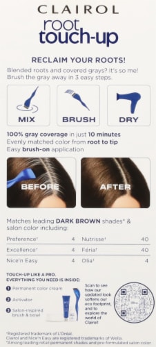 Clairol Permanent 4 Dark Brown Root Touch-Up Perspective: back