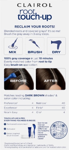 Clairol Colorblend Permanent Root Touch-Up Kit - 4 Dark Brown Perspective: back