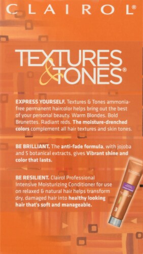 Clairol Textures & Tones 1B Silken Black Hair Color Perspective: back