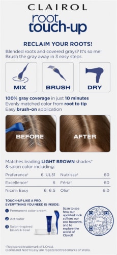 Clairol Colorblend Permanent Root Touch-Up Kit - 6 Light Brown Perspective: back