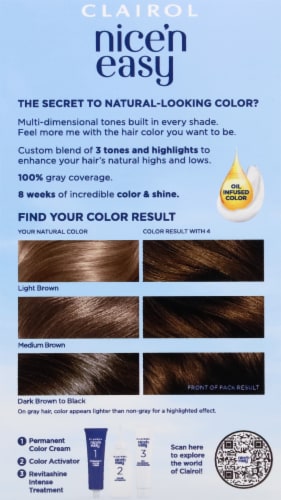 Clairol Nice'n Easy Permanent 8G Medium Golden Blonde Hair Color Perspective: back