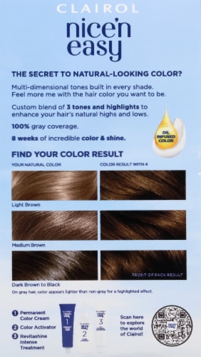 Clairol Nice'n Easy 5 Medium Brown Hair Color Perspective: back