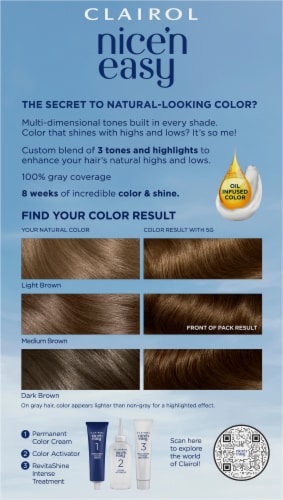 Clairol Nice'n Easy 5G Medium Golden Brown Permanent Hair Color Perspective: back