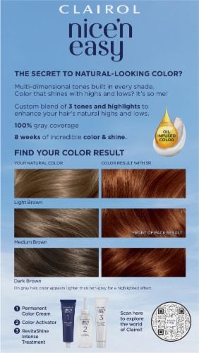 Clairol Nice'n Easy Permanent Hair Color 5R Medium Auburn Perspective: back