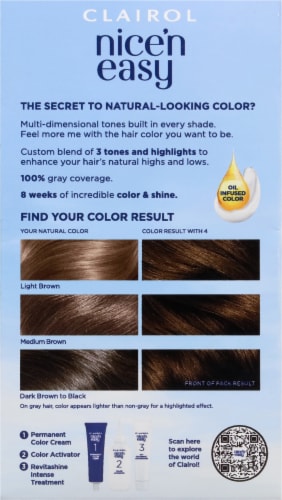 Clairol Nice'n Easy 4 Dark Brown Permanent Hair Color Perspective: back