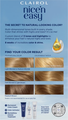 Clairol Nice'n Easy 11 Ultra Light Blonde Permanent Hair Color Perspective: back