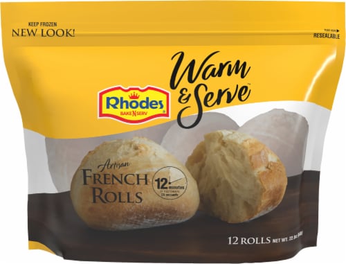 Rhodes Warm & Serve Artisan French Rolls Perspective: back