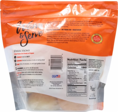 Rhodes® Warm 'N Serv™ Soft White Rolls Perspective: back